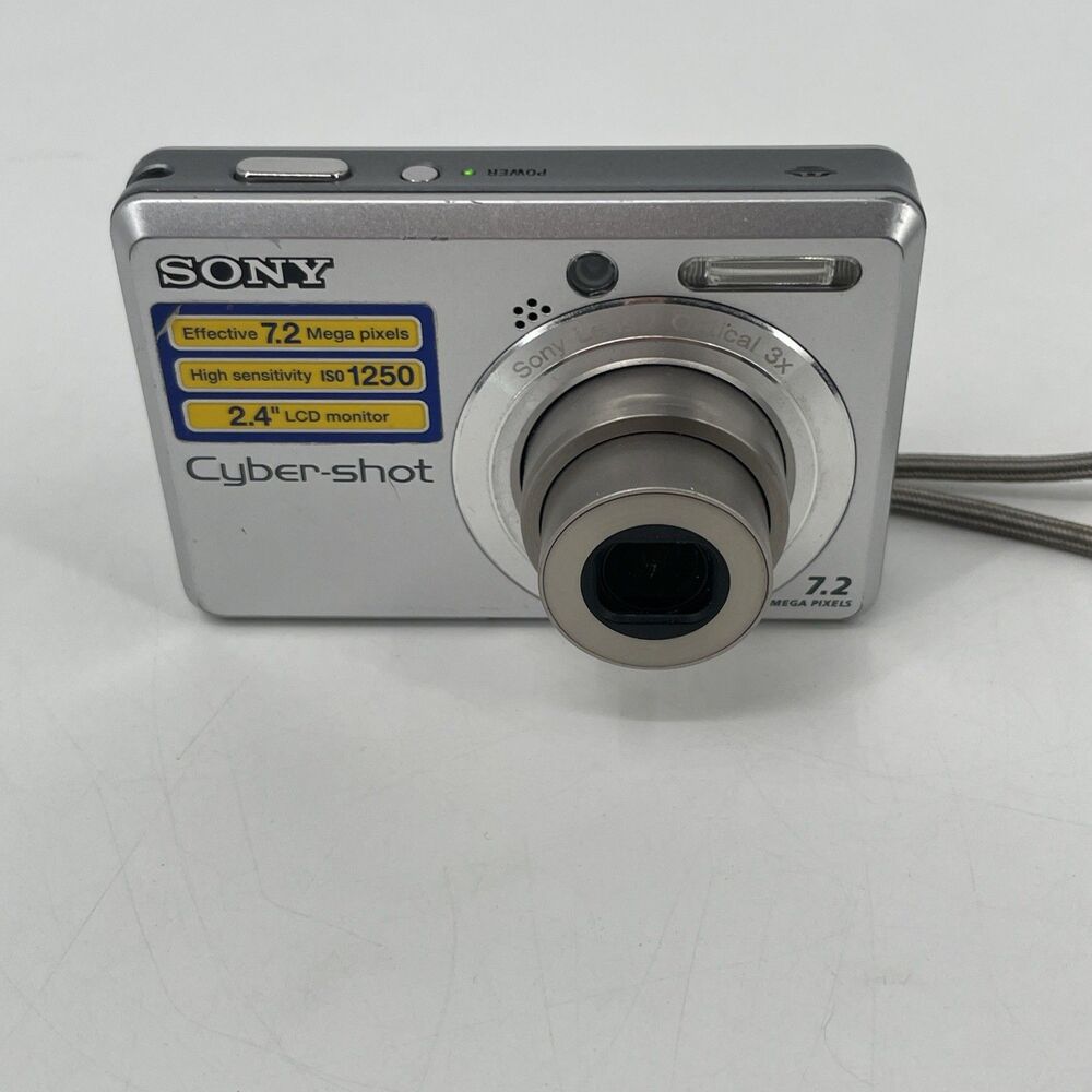 Sony Cyber-shot DSC-S730 Digital Camera 7.2MP Silver Manual Case USB Cable WORKS - Picture 9 of 12